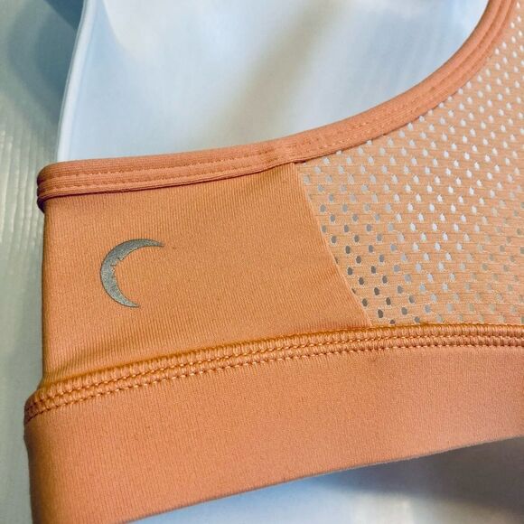ZYIA‎ Active Strappy Grid Peach Sports Bra Size Small Racerback Running Yoga - Picture 3 of 7